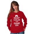 thumbnail image 4 of Vintage Keep Calm Video Game On Nerd Sweatshirt for Men or Women Brisco Brands M, 4 of 6