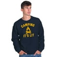 thumbnail image 5 of Camping Its Lit Pun Outdoors Nature Sweatshirt for Men or Women Brisco Brands L, 5 of 6