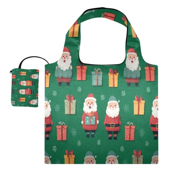 Large Capacity Print Tote Bag,Lightweight Portable Foldable Shopping Bag Christmas Presents