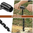 thumbnail image 2 of Bushcraft Perceuse à Main en Acier au Carbone, Tarière Manuelle, Perceuse de Survie Portative à Main, Outil de Perçage et de Perçage pour Camping et Randonnée en Plein Air, 2 of 9