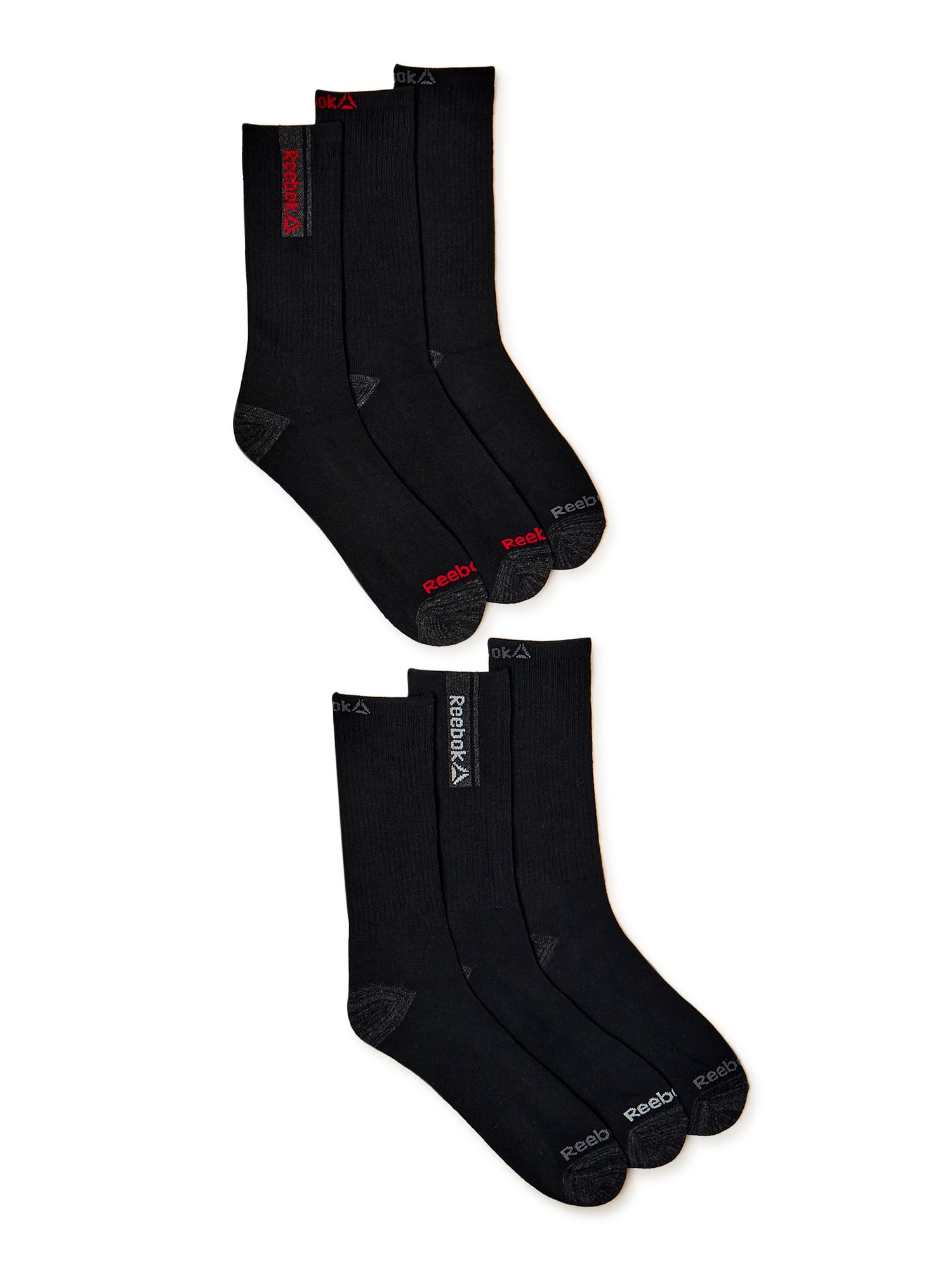 Reebok Men's Pro Series Cushion Crew Socks, 6-Pack