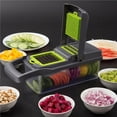 thumbnail image 4 of Inteprter Pelador de frutas y verduras para ensalada 5 en 1, cortador, cortador, picador, rallador, herramienta de cocina Cocina y Comedor Verde Inteprter HA025445-01, 4 of 4