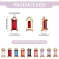 thumbnail image 2 of 9 Colors Cubic Zirconia Charms 36pcs Micro Pave Rhinestone Charms Rectangle Crystal Charms Birthstone Charms Tiny Pendants for Jewelry Making Earring Bracelet Necklace Craft 9x4x3mm, 2 of 5