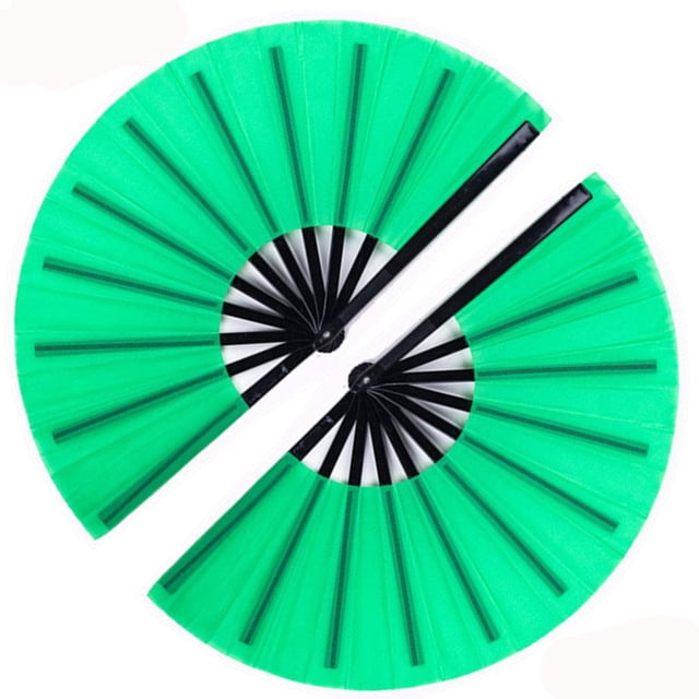 Paquete De 2 Abanicos De Mano Plegables Grandes De Tela De Nailon, Abanicos De Tela Retro Vintage, Abanico De Mano Chino Kung Fu Tai Chi Para Hombres/Mujeres, Festivales, Bailes, Regalos, Decoraciones
