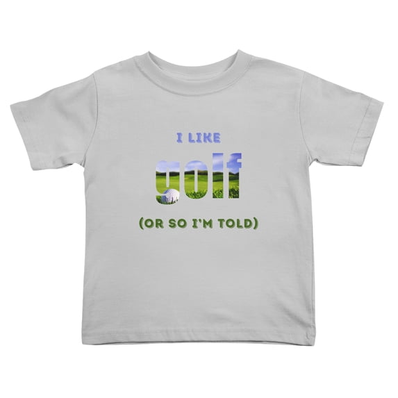 I Like Golf or So I'm Told Funny Toddler T-Shirts for Boys Girls (Gray, Youth L)