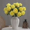 thumbnail image 7 of Bcylexb 19.7" Imitation Rose Flowers for Valentine's Day, Artificial Bloom with Stem for Display, Gift Fake Flowers Decor for Home, Wedding or Party, Yellow, 7 of 7