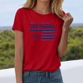 thumbnail image 2 of TOWED22 4th of July Outfits for Women USA Patriotic Shirts for Women Short Sleeve Shirts American Flag Summer Tops(Red,M), 2 of 8
