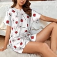 thumbnail image 4 of Sikiie Ladybug With Dandelion Womens Pajama Sets Short Sleeve Top With Pants Sleepwear 2 Piece Lounge Set-4X-Large, 4 of 6