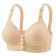 thumbnail image 2 of WCJM Up To 50% Off Bra V Neck Cami Bando Bra For Women Cotton Bra Beige,L, 2 of 3