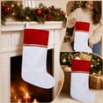 thumbnail image 6 of 12Pcs Classic Large Christmas Stockings,17 Inch White & Red Xmas Hanging Stocking Ornament with Hanging Loop,for Fireplace Mantel Christmas Tree Home Holiday Party Christmas Tree Decoration, 6 of 7