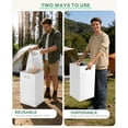 thumbnail image 3 of 4 Pack Corrugated Cardboard Disposable Trash Cans for Parties, 40 Gallon Collapsible Garbage Cans with Handle, Thick Foldable Bins for Party Events Camping Beach(18.1" L x 18.1" W x 35.7" H), White, 3 of 8