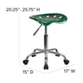 thumbnail image 6 of Flash Furniture Taylor Vibrant Green Tractor Seat and Chrome Stool, 6 of 12