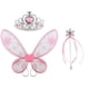 thumbnail image 1 of Ala de hada para niñas, ala de hada y mariposa con corona de princesa, varita mágica, disfraz para disfraces de hadas, recuerdo de fiesta de princesa, 1 of 7