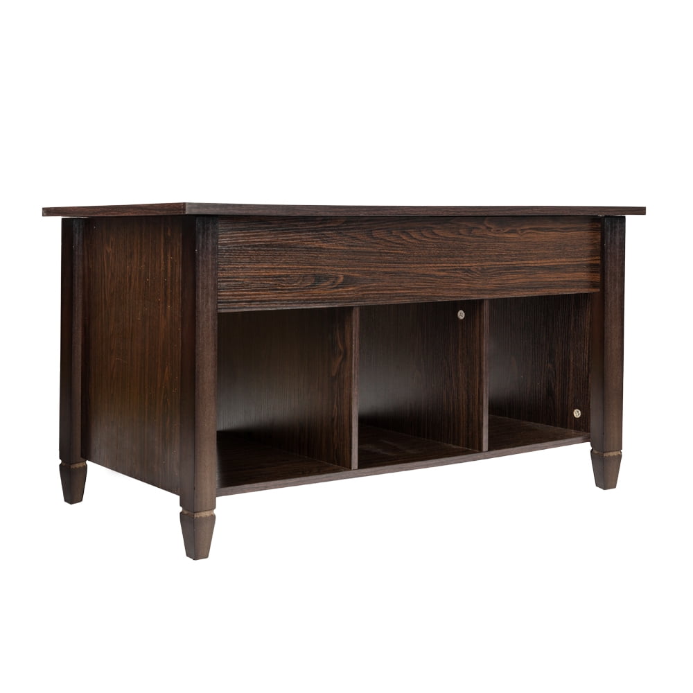 Lowestbest Solid Wood Lift Top Coffee Table, Storage Coffee Table for Living Room, Bedroom