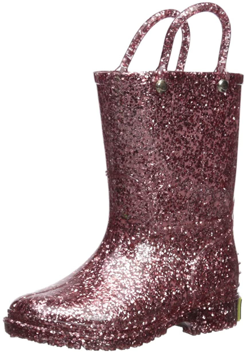 rose gold glitter rain boots