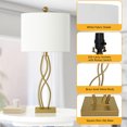 thumbnail image 2 of Maxax 26" Gold Table Lamps Set of 2 , Modern 3-Way Dimmable Bedside Lamps for Living Room, Bedroom, Nightstand, End Table, Office, 2 of 6