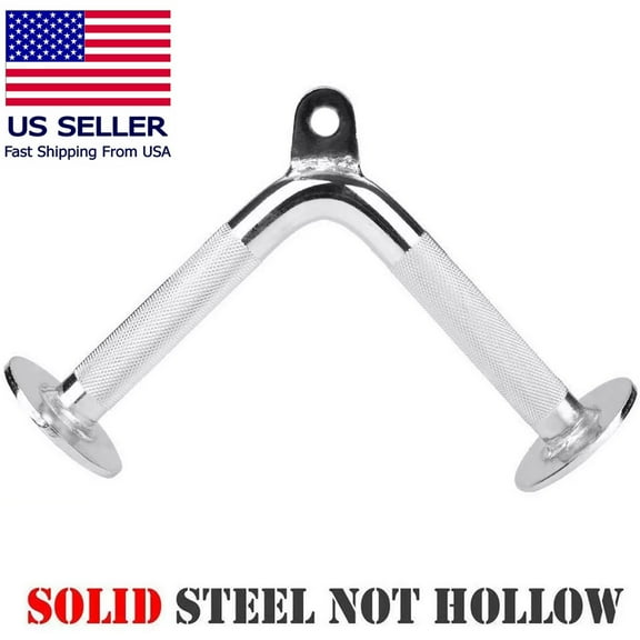 V-Shaped Push Down Bar Durable Universal Cable Attachment for Gym and Home Fitness