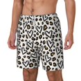 thumbnail image 2 of Balery Heart Leopard Mens Swim Trunks Swim Shorts for Men Quick Dry Inseam Beach Shorts with Compression Liner Pocket-Medium, 2 of 9