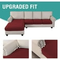 thumbnail image 3 of Sectional Couch Covers Pieces Knitted Jacquard Sofa Seat Cushion Covers L Shape Separate Cushion Couch Chaise Cover for Both Left/Right Sectional Couch ( Seater + Chaise ), 3 of 7