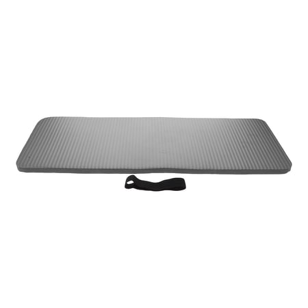 COMPUKAS Grey Yoga Knee Support Mat with Shock Absorbing Cushion for Planks Floor Exercises and Workout Comfort