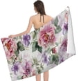 thumbnail image 2 of , Peony Flower Printed Pool Towel Oversized Travel Must Have for The Swimming, , Camping, Summer Cruise Ship Essen, 2 of 8