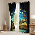 thumbnail image 3 of Manfei Magical Books Child Black Out Curtains, Fairy Tale Butterfly Curtains Pack of 2 (42x63 Each), Glitter Dreamy Galaxy Bedroom Curtains, Living Room Curtains Decor, 3 of 6