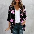 thumbnail image 2 of successthop Cardigan for Women Lightweight Puff Sleeve Kimono Cardigans Casual Loose Beach Cover Ups Cropped Cardigans Everyday Wear Beach Vacation Outfits Going Out Cardigan, 2 of 5