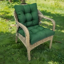 TOPCHANCES Tufted Outdoor/Indoor Seat/Back Chair Cushion, Waterproof Non-slip Anti-fading Deep Seat Chair Cushions, Outdoor Dining Chair Cushion for Patio Furniture