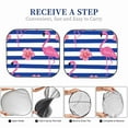 thumbnail image 6 of Xecao Pink Flamingo for Foldable Car Sun Shades (2-Pack) offer sun protection with an easy-fold design for convenient windshield shading., 6 of 7