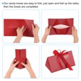 thumbnail image 4 of Unique Bargains Candy Boxes, 30 Pcs Wedding Gift Boxes Paper Box with Ribbon and Wood Ring 6.7 x 3.9 x 3.3 Inch, Dark Green, 4 of 5