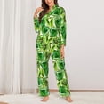 thumbnail image 2 of Pajamas for Women Set - Bell Pepper funny Comfy Long Sleeve Button Up Pajama Sets for Women 2 Piece, Soft Sleepwear Nightwear Pjs Lounge Sets for Women with Pockets, 2 of 6