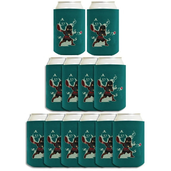 Pickleball Gifts For Men Pickleball Ninja 12-Pack Can Coolers Coolies