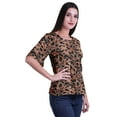 thumbnail image 3 of Moomaya Printed Round Neck Top For Women Elbow Sleeve Blouse Tunic Formal Wear, 3 of 6