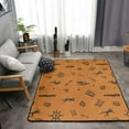 thumbnail image 3 of LNWH Cartoon African Culture Graffiti Rug for Bedroom Living Room, Non-Slip Soft Foldable Carpet, 63" x 48", 3 of 6
