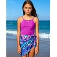 thumbnail image 2 of Aideaone Girls Swimsiut One-Piece with Cover Up Adjustable Straps Cut Out Swimwear Beach Bathing Suit Size 8-16, 2 of 8