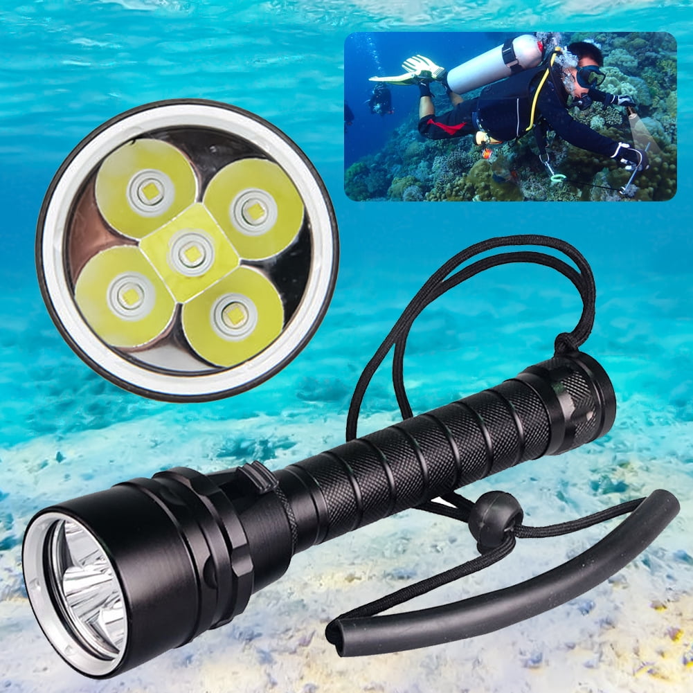 20000LM Underwater 200m Scuba Diving Flashlight 3x XM-L T6 LED Powerful Torch 