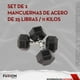 thumbnail image 5 of Set de 2 Mancuernas Hexagonales de Acero 25lb Fuxion Sports FS-MH202GM-25L, 5 of 12
