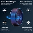 thumbnail image 2 of King Will Men's Silicone Rings, Rubber Wedding Bands for Men Women, Unique Pattern, 8mm Wide 2.2mm Thick, Comfort Fit Ring, Dark Blue, Size 7, 2 of 6