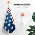thumbnail image 5 of American Flag Blue Red White Towels for Bathroom, Kitchen, Gym, Towels, Soft, Highly Absorbent, Hanging Towel with Hanging Eyelet, 5 of 8