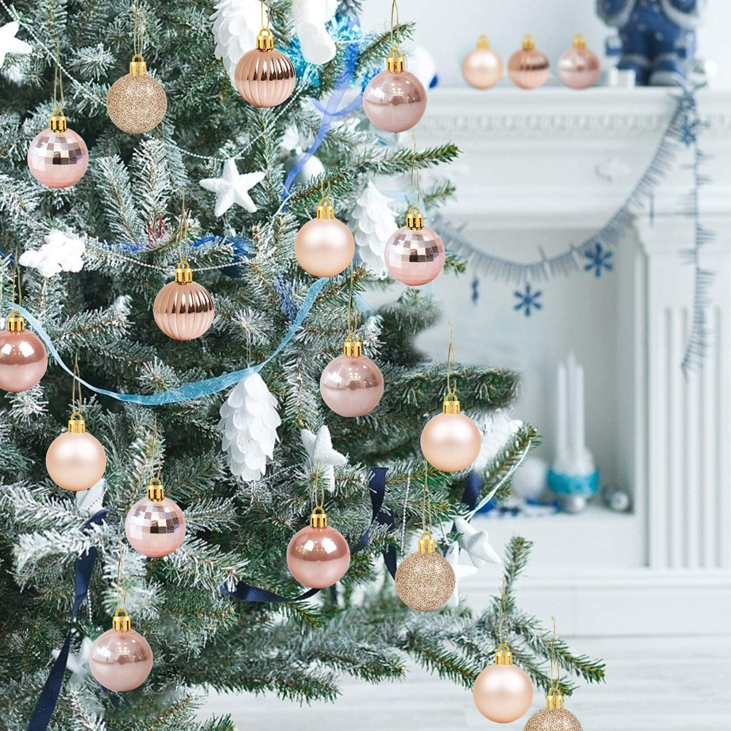 Lot De 30 Boules De Noël Incassables à Suspendre Pour Sapin De Noël – Décorations De Noël Multicolores De 6 Cm Pour Décoration De Fête De Vacances – Super Ampoules Parfaites