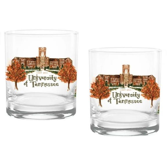 Tennessee Volunteers 16oz. Laura Wilcox University Hall Two-Piece Rocks Glass Set