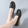 thumbnail image 4 of nsendm Female Shoes Adult Flat Shoes with Arch Support for Women On Leather Loafer Comfortable Flat Shoes Outdoor Driving Shoes Shoes Womens Flat Black 7.5, 4 of 6