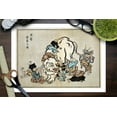 thumbnail image 3 of Blind Monks Examining an Elephant, Japanese Wood-Cut (9x12 Wall Art Print, Home Decor), 3 of 3