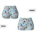 thumbnail image 3 of Sigee Kawaii Sushi (2) Print Women's High Waist Workout Shorts - Squat Proof, Tummy Control, Yoga and Gym Activewear-XX-Large, 3 of 9