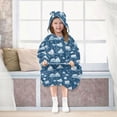 thumbnail image 7 of Artistic Ice Cubes ﻿Wearable Blankets Hoodie Oversize Sherpa Wearable Soft Blanket Warm Cozy 3-14 Age, 7 of 7