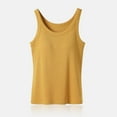 thumbnail image 4 of Busydd Tank Top for Women Built in Bra Comfy Breathable Solid Color Womens Undershirts Casual Round Neck Sleeveless Women's Tops 2XL, 4 of 5