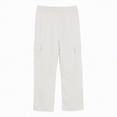 thumbnail image 5 of TOWED22 Girls' Sweatpants Straight Wide Leg Kids Drawstring Casual Joggers Teen Loose Athletic Pants with Pockets(White,10-11 Y), 5 of 7