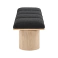 thumbnail image 6 of Meridian Furniture Pavilion Black Boucle Fabric Bench, 6 of 7