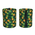 thumbnail image 2 of Wukai Pineapples with Palm Leaves Print Car Trash Can - Easy to Clean Hanging Garbage Bin - Removable Liner - Leak-Car Garbage Can - Waterproof Trash Can for Car and SUV, 2 of 7