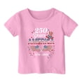 thumbnail image 6 of Byoo Little Boys Print Tee Shirt 250 Years America 1776-2026 Patriotic Short Sleeve USA Flag Graphic T-Shirt Daily Pullover Top， Pink, 6 of 6